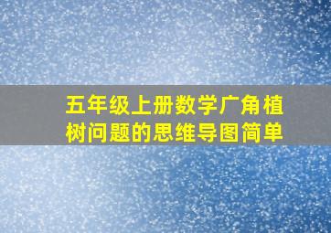 五年级上册数学广角植树问题的思维导图简单