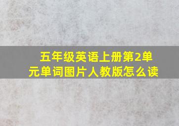 五年级英语上册第2单元单词图片人教版怎么读