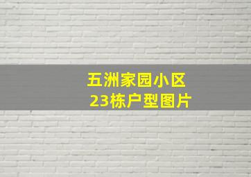 五洲家园小区23栋户型图片