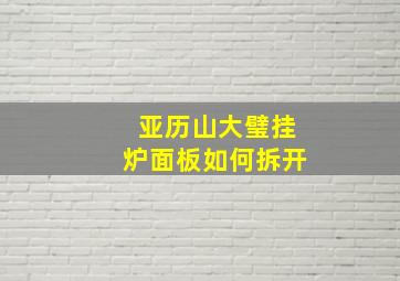 亚历山大璧挂炉面板如何拆开