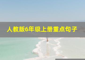 人教版6年级上册重点句子