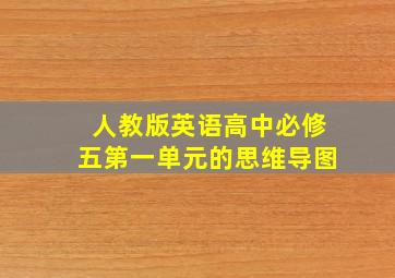 人教版英语高中必修五第一单元的思维导图