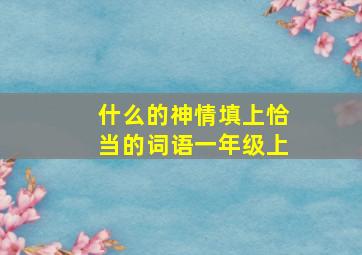 什么的神情填上恰当的词语一年级上