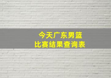 今天广东男篮比赛结果查询表