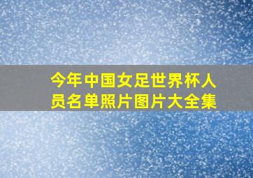 今年中国女足世界杯人员名单照片图片大全集