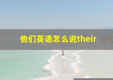 他们英语怎么说their