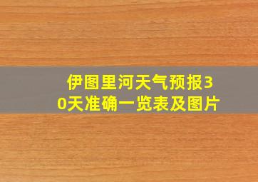 伊图里河天气预报30天准确一览表及图片