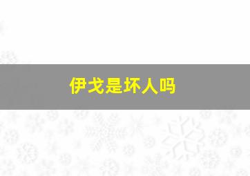 伊戈是坏人吗