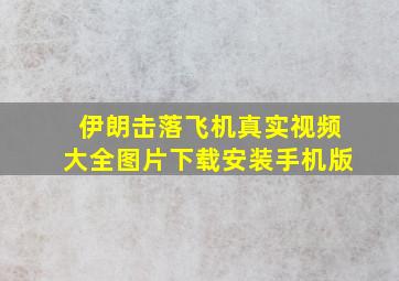 伊朗击落飞机真实视频大全图片下载安装手机版