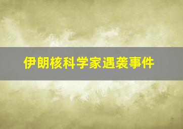 伊朗核科学家遇袭事件