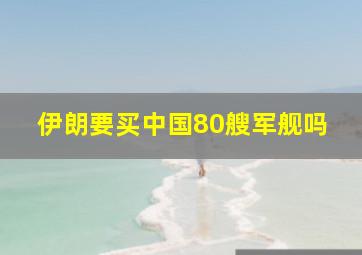 伊朗要买中国80艘军舰吗