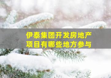 伊泰集团开发房地产项目有哪些地方参与