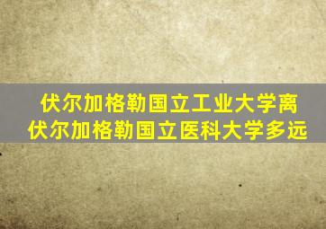 伏尔加格勒国立工业大学离伏尔加格勒国立医科大学多远