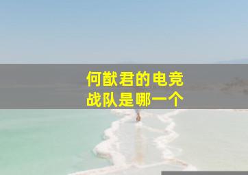 何猷君的电竞战队是哪一个