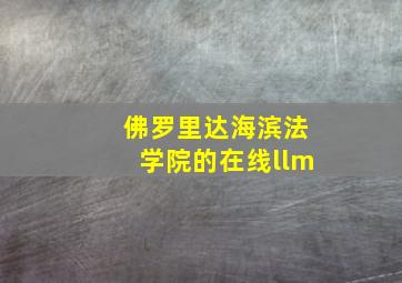 佛罗里达海滨法学院的在线llm