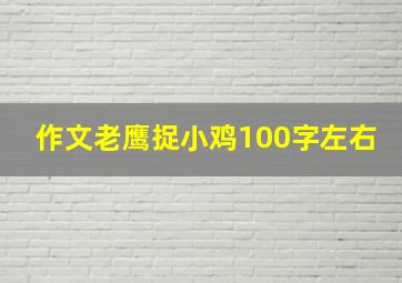 作文老鹰捉小鸡100字左右