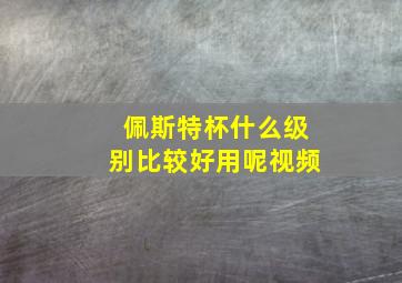 佩斯特杯什么级别比较好用呢视频