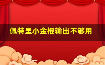 佩特里小金棍输出不够用