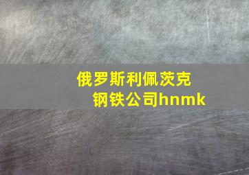 俄罗斯利佩茨克钢铁公司hnmk