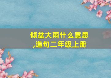 倾盆大雨什么意思,造句二年级上册