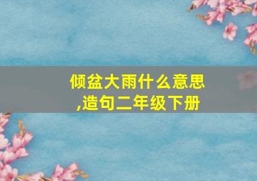 倾盆大雨什么意思,造句二年级下册