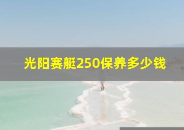 光阳赛艇250保养多少钱