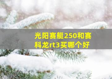 光阳赛艇250和赛科龙rt3买哪个好