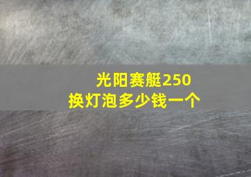 光阳赛艇250换灯泡多少钱一个