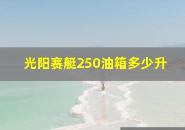 光阳赛艇250油箱多少升