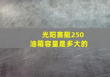 光阳赛艇250油箱容量是多大的