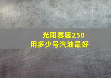 光阳赛艇250用多少号汽油最好