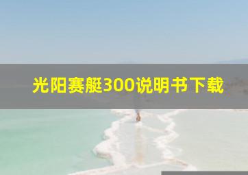 光阳赛艇300说明书下载