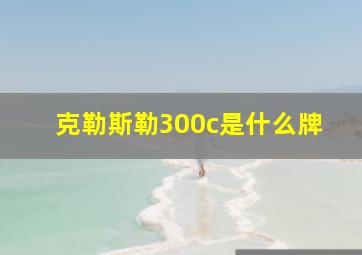 克勒斯勒300c是什么牌