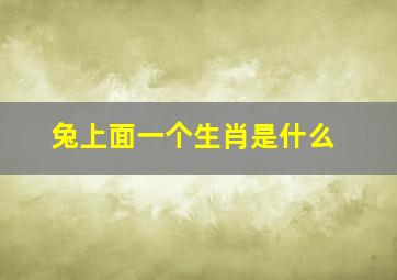 兔上面一个生肖是什么