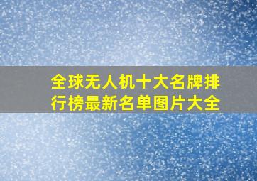 全球无人机十大名牌排行榜最新名单图片大全