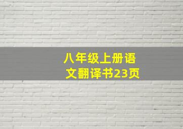 八年级上册语文翻译书23页