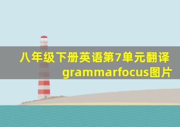 八年级下册英语第7单元翻译grammarfocus图片