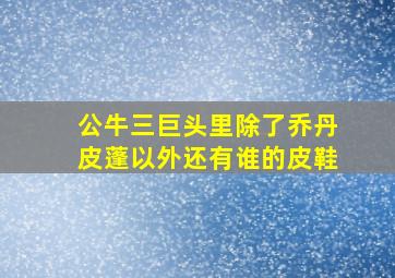 公牛三巨头里除了乔丹皮蓬以外还有谁的皮鞋