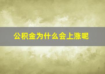 公积金为什么会上涨呢