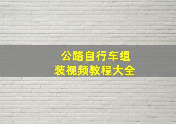 公路自行车组装视频教程大全