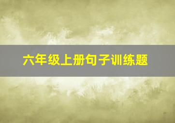 六年级上册句子训练题