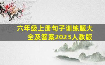 六年级上册句子训练题大全及答案2023人教版