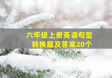 六年级上册英语句型转换题及答案20个