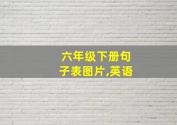 六年级下册句子表图片,英语