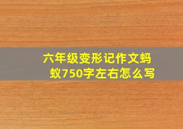 六年级变形记作文蚂蚁750字左右怎么写