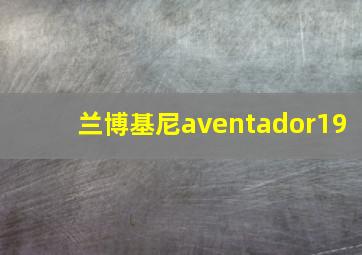 兰博基尼aventador19