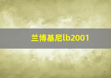 兰博基尼lb2001