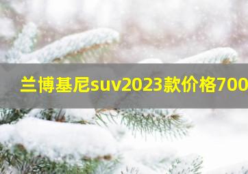 兰博基尼suv2023款价格700万