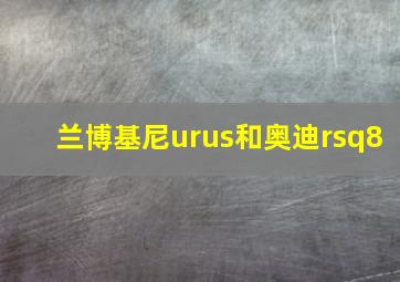 兰博基尼urus和奥迪rsq8