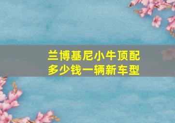 兰博基尼小牛顶配多少钱一辆新车型